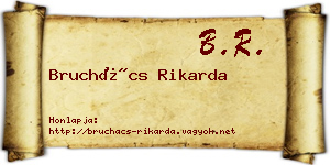 Bruchács Rikarda névjegykártya